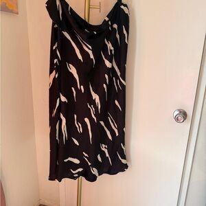 Reformation Black and White A-Line Skirt